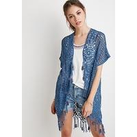 Beaded Tassel Crochet Cardigan
