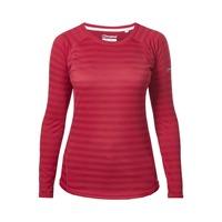 berghaus womens striped tech t shirt pink uk size 16