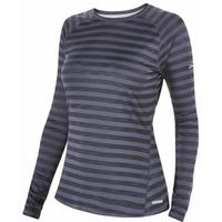 berghaus womens striped tech t shirt dark grey uk size 12