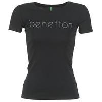 Benetton AJAVOL women\'s T shirt in black