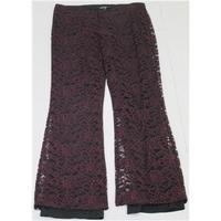 betsey johnson w32l29 black red lace trousers