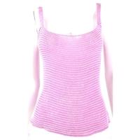 Belinda Ch\'ng London Size M Pink Lilac And White Beaded Embellished Top