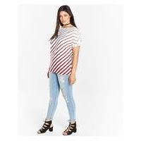 berry stripe boxy top