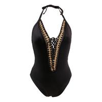 Beach Bunny Black One Piece Swimsuit Got Me In Chains Black