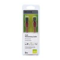 belkin cat 6 snagless patch cable rj45m rj45m red 2m