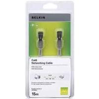 belkin cat 6 snagless patch cable rj45m rj45m grey 15m