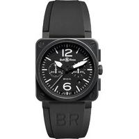 bell ross watch br 03 94 chronograph black dial carbon finish