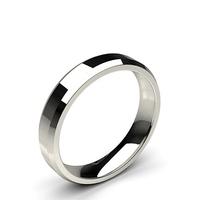 beveled profile comfort fit classic plain wedding band