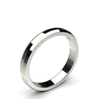 beveled profile standard fit classic plain wedding band