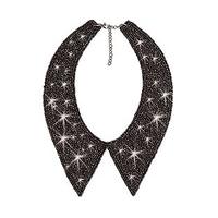 Beaded Collar Necklace, Black