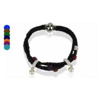 Beaded Crystal Charm Bracelet - 8 Colours