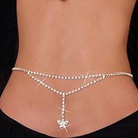 Belly navel chain Fashion Woman Chain Heart and Butterfly Dance Waist Navel Chain Bikini Body Chain Christmas Gifts