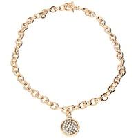 Bella Mia Zoella Rose Gold and Dragon Crystal Circle Pendant Necklace
