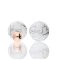 Bella Mia Designer Rose Gold and Marbelled Pearl Front and Back Statement Earrings