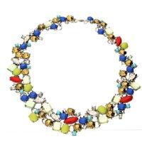 Bella Mia Bold Statement Necklace with Gemstone Detailing Throughout