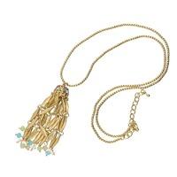 bella mia jasmine long pendant chain chandelier necklace with pastel s ...