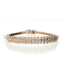 Bella Mia Rose Gold Kirstin Bangle with Clear Stones