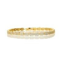 Bella Mia Sterling Silver Yellow Gold Plated Oblong Tennis Bracelet