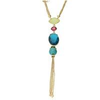 Bella Mia Audrina Gemstone Long Necklace in Yellow Gold