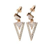 bella mia rose gold crystal spike earrings