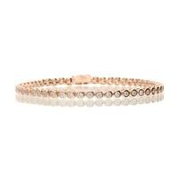 Bella Mia Sterling Silver Rose Gold Plated Round Cubic Zirconia Tennis Bracelet