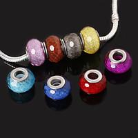 Beadia 10Pcs Resin Large Hole Beads 10x14mm Fit European ?ecklaces Bracelets