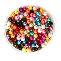 Beadia 100g(Approx 1000Pcs) ABS Pearl Beads 6mm Round Mixed Color Plastic Loose Beads For DIY Jewelry Making