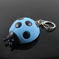 Beetle Shaped Pendant Key Chain Ring with LED Light Voice(Random Color)