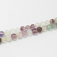 Beadia 39Cm/Str (Approx 65Pcs) 6mm Round Natural Fluorite Stone Beads DIY Accessories