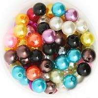 Beadia 64g(Approx 300Pcs) ABS Pearl Beads 8mm Round 15 Colors U-Pick Plastic Loose Beads DIY Accessories