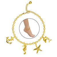 Beach Foot Jewelry Barefoot Sandals Anklet Charming Anklets 18K Gold Plated New Fashion Jewelry Chain Anklet A60003