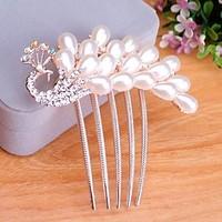 Beautiful Bride Popular European Style Luxury Rhinestone Peacock Hair Comb