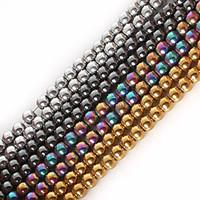 Beadia 1Str(Approx 100pcs) Natural Stone Beads 4mm Round Hematite Beads 4 Colors U-Pick