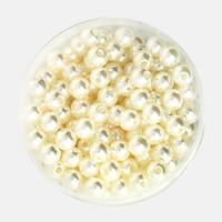 Beadia 64g(Approx 300Pcs) ABS Pearl Beads 8mm Round Ivory Color Plastic Loose Beads DIY Accessories