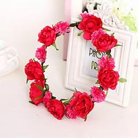 Beautiful Rose Flower Wreaths Headband for Lady Wedding Party Holiday Hair Jewelry