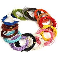 beadia 5 mts 1mm round leather cord wire string 16 colors