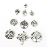 beadia antique silver metal charm pendants lucky tree diy jewelry pend ...