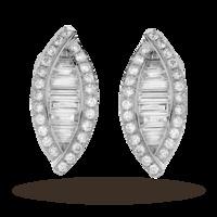 beaumont brilliant and baguette cut 087ct stud earrings