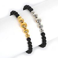 Beadia 1Pc 6mm Black Glass Beads 6/8/10mm Metallic Color CCB Plastic Beads Strand Bracelet(19cm)