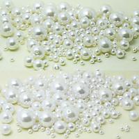 Beadia 64g(Approx 300Pcs) ABS Pearl Beads 8mm Round White Ivory Color Plastic Loose Beads DIY Jewelry Accessories