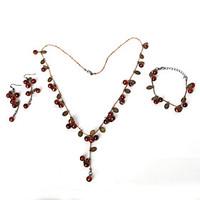 Beadia 1Set Fashion Necklace Bracelet Earring Jewelry Set