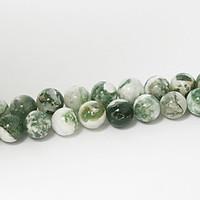 Beadia 39Cm/Str (Approx 48Pcs) Natural Tree Agate Beads 8mm Round Stone Loose Beads DIY Accessories