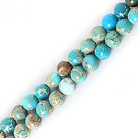 Beadia 1Str(Approx 63pcs) 6mm Round Natural Stone Beads Dyed Colors Sea Sediment Jasper Beads