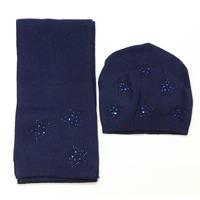 Bella Mia Navy Hat and Scarf Set