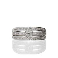 Bella Mia Interlocked Ring in Silver Plating