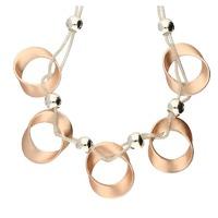 Bella Mia Marianne Statement Necklace with Rose Gold Satin Finish Detail