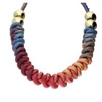 Bella Mia Statement Cord Wrapp Necklace in Shades of Pinks