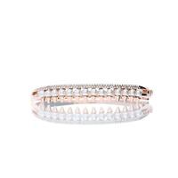 Bella Mia Statement Cuff Bangle in Rose Gold with Pearl and Spike Detailing