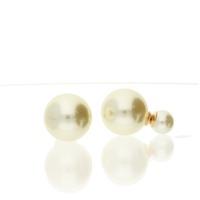 Bella Mia Contemporary Front and Back Faux Pearl Earrings