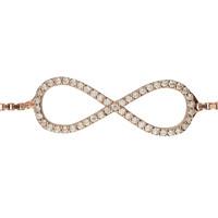 Bella Mia Rose Gold Sterling Silver CZ Infinity Bracelet